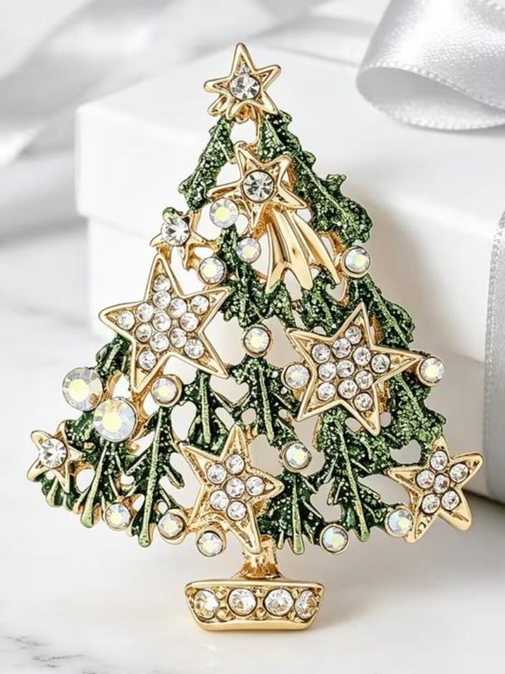 SPARKLING TREE BROOCH